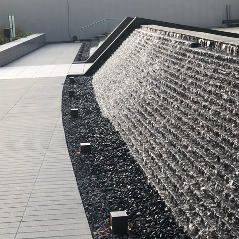 Water Concept, Water Cascade, Modern Water Feature, Water Architecture, Pool Wall, Architecture Space, Fountain Feature, Modern Landscape Design, Deer Valley