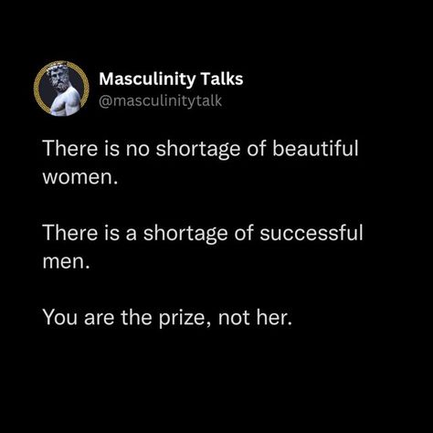 NoFap | Self-Improvement Coach on Instagram: "🔱 . Become a high value man > @masculinity.talks Join the cult > @masculinity.talks . 🫂 Tag your friends. 📌 Save the post for later. 💬 Comment yours thoughts. . . ☑️ Ignore the tags. #youngman#selfimprovement #fatherfigure #fatherhood #masculinity #bossup #masculineenergy #trad #redpill #personaldevelopment #wisemencompany #wisemen #manup #liftingweights #alphamale #redpilled #focusedman #rulestoliveby #mensrights #mentoo #meninist #meninism #him High Value Man Quotes, Masculine Quotes, High Value Men, Dark Masculine, Winter Arc, Villain Quote, Remember Why You Started, Successful Men, Masculine Energy