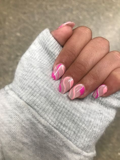 Short Ballerina Shape Nails, Ballerina Shape Nails, Short Nails Pink, Pretty Short Nails, Shape Nails, Summery Nails, Nails Pink, Womens Nails, Beach Nails