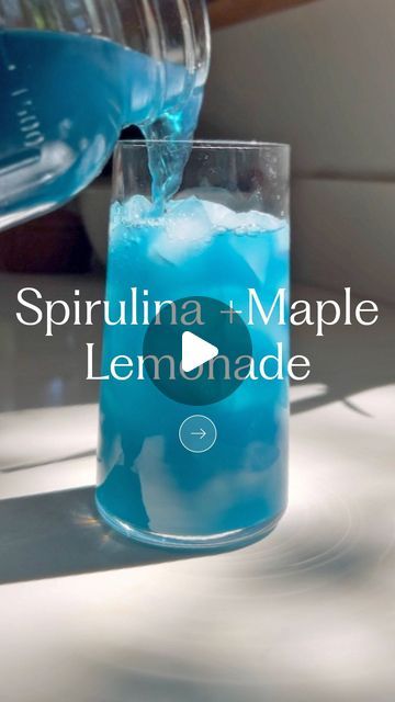 Branch Basics on Instagram: "Blue Spirulina + Maple Lemonade 🍋💙  This year, we switched things up by trying maple syrup instead of stevia powder for our 4th of July favorite! 🎆🇺🇸  Organic Ingredients:  • 6 cups filtered water  • 2 cups fresh lemon juice  • 1 cup maple syrup  • 2-3 tsp blue spirulina (add more for a more intense blue color). We used @kos organic blue spirulina!  Place all the ingredients into a jar or pitcher and stir well. Mix again before serving over ice as the maple syrup tends to settle in the bottom. Store in the fridge.   It’s perfectly refreshing and such a fun color! You can’t even taste the blue spirulina! 🧊💙" Maple Lemonade, Spirulina Recipes, Blue Lemonade, Branch Basics, Blue Juice, Blue Spirulina, Filtered Water, Juice Drinks, Fun Color