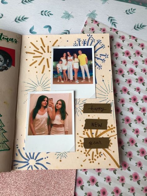 therealteenlife Scrapbook With Letters, Scrapbook Ribbon Ideas, Memory Pages Ideas, Scrapbook Ideas New Year, Scrapbook Ideas With Polaroids, Birthday Page Scrapbook Ideas, Scrapbook Introduction Page Ideas, Picture Notebook Ideas, Scrapbook School Years