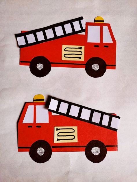 Fire truck craft ideas for toddler, preschool, kindergarten | Transportation theme birthday DIY | Fire engine theme birthday DIY Firetruck Preschool Art, Fire Truck Paper Craft, Firefighter Craft Kindergarten, Fire Engine Craft Preschool, Shape Fire Truck Craft, Fire Truck Craft Kindergarten, Preschool Fire Truck Craft, Fire Truck Art Preschool, Fire Truck Preschool Craft