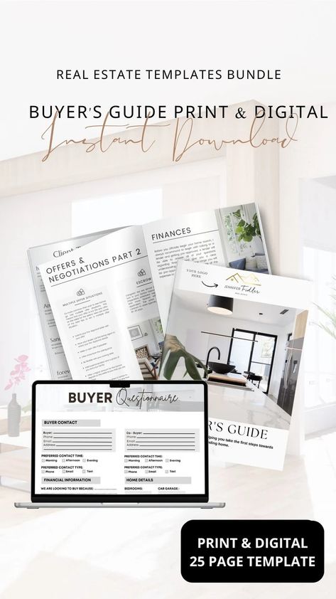 Buyer Guide Real Estate Home Buying Process Guide Realtor Buyer Packet Buyer Presentation Real Estate Template Buyers Guide Instant Download - Etsy UK Buyer Presentation Real Estate, Real Estate Buyers Packet, Real Estate Agent Marketing, Real Estate Buyers, Buyers Agent, Real Estate Templates, Home Buying Process, Buying Process, Buyers Guide