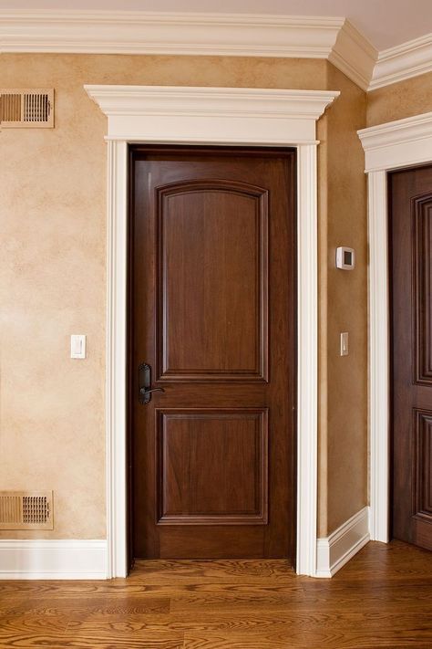 Wood Doors White Trim, Bedroom Door Decorations, Mahogany Wood Doors, Pintu Interior, Solid Wood Entry Doors, Custom Entry Doors, Custom Interior Doors, Solid Wood Interior Door, Custom Wood Doors