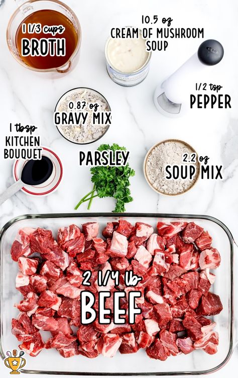 Enjoy easy, savory No Peek Beef Tips! Perfectly tender beef in a rich gravy, ideal for a comforting family dinner. No Peek Beef, No Peek Beef Tips, No Peek, Beef Tip Recipes, Beef Tips And Gravy, Roast Beef Recipes, Beef Stew Meat, Beef Tips, Brown Gravy