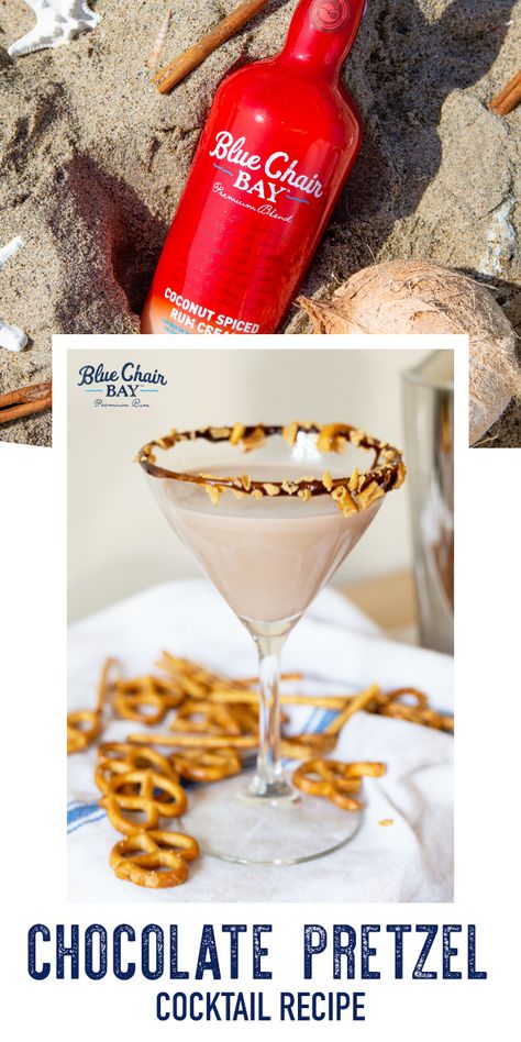 Creamy Rum Cocktails, Chocolate Pretzel Martini, Chocolate Rum Drinks, Banana Rum Cream Drink Recipes, Banana Rum Cocktails, Blue Chair Bay Coconut Spiced Rum Cream, Rum Drinks Easy, Key Lime Rum Cream, Banana Rum