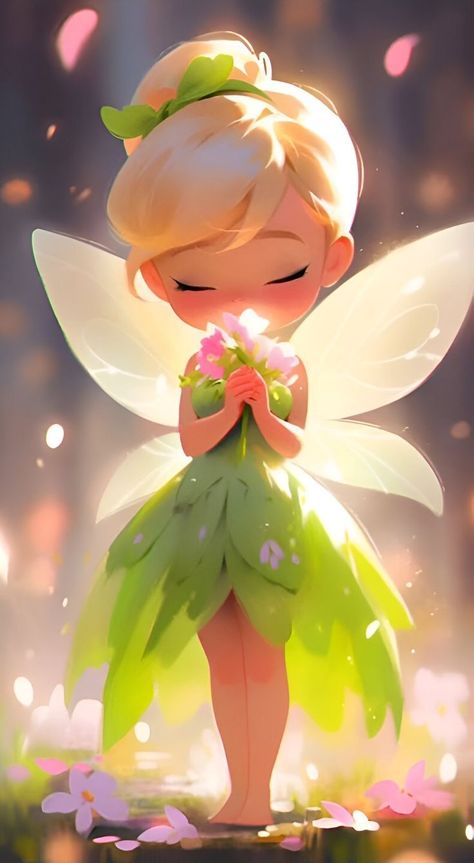 Tinkerbell Pictures, Princess Artwork, Disney Princess Artwork, Tinker Bell, Disney Wallpaper, Disney Art, Cute Cartoon, Phone Wallpaper, Dibujos Bonitos