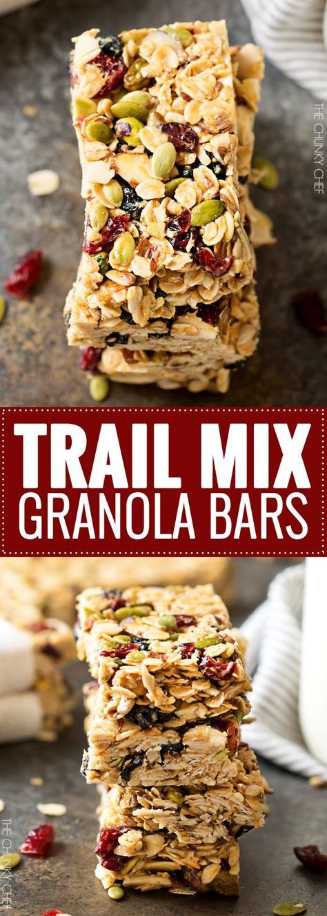 Trail Mix Granola Bars, Oatmeal Granola Bars, Bake Granola Bars, Granola Bar Recipe Healthy, Oatmeal Granola, Healthy Snack Bars, No Bake Granola Bars, Healthy Granola Bars, Breakfast Oatmeal