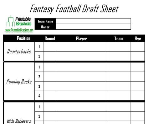 Fantasy Football Draft Sheet | Printable Fantasy Football Draft Sheet Fantasy Football Draft Sheet, Bachelor Fantasy League, Fantasy Football Draft Board, Football Draft Party, Fantasy Football Draft Party, Fantasy Football Names, Fantasy Football Funny, Football Roster, Nfl Fantasy Football