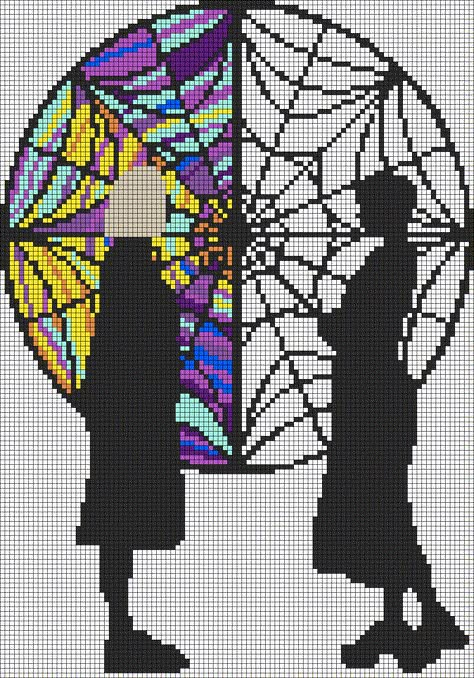 Alpha pattern #139686 | BraceletBook Cross Stitch Art Wall Hangings, Disney Grid Patterns, Wednesday Pixel Art, Nevermore Academy, Easy Perler Beads Ideas, Graph Patterns, Beading Loom, Pixel Art Grid, Pix Art