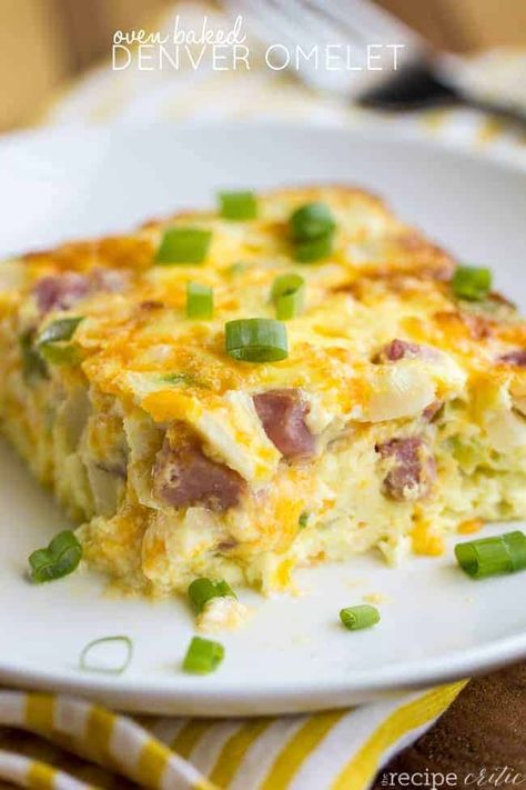 Oven Baked Denver Omelet - Print Denver Omelet, Baked Omelet, Omelets Recipe, The Recipe Critic, Recipe Critic, What's For Breakfast, Breakfast Bake, Breakfast Items, Low Carb Breakfast