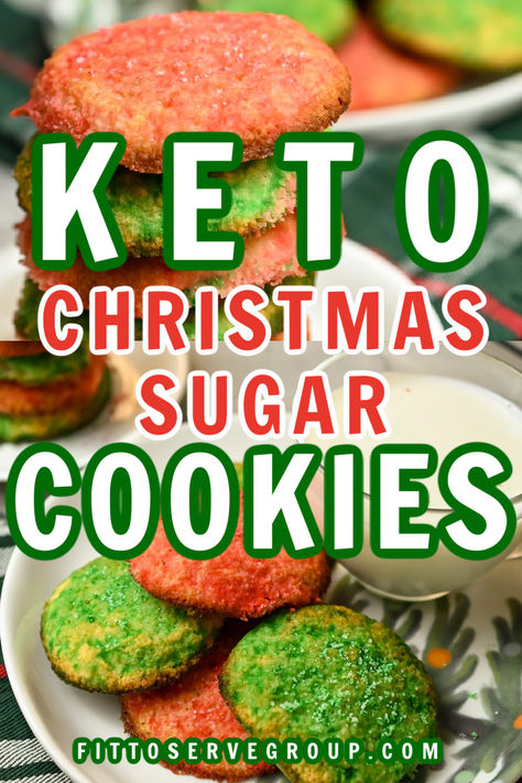 Keto Christmas Sugar Cookies, Sugar-Free & Gluten-Free Sugar Free Christmas Baking, Sugar Free Christmas Cookies, Keto Sugar Cookies, Keto Macros, Christmas Keto, Drop Sugar Cookies, Keto Christmas Cookies, Almond Meal Cookies, Almond Cookie