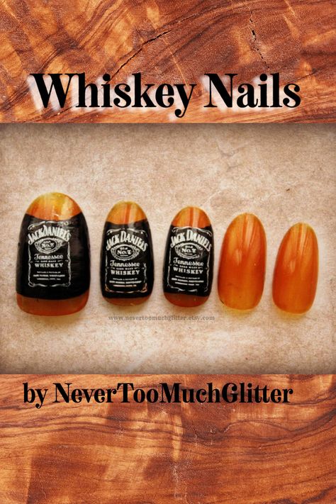 Sometimes we all need a drinking buddy! The brown nails are a perfect match to the transparency and color of whiskey. From my private collection, not for sale. #jackdaniels #drinking #alcohol #whisky #whiskey #booze #drinkingbuddies #alcohol #nailsthatlooklikeotherthings Alcohol Nails Design, Alcohol Nails, Drinking Alcohol, Drinking Buddies, Alcohol Bottles, Whiskey Barrel, Brown Nails, Magic Art, Not For Sale