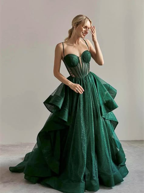 Green Sweetheart Neckline Prom Dress, Snake Prom Dress, Merida Inspired Prom Dress, Green Princess Prom Dress, Matric Ball Dresses Unique, Matric Dress, Emerald Green Prom Dress, Green Evening Dress, Matric Dance