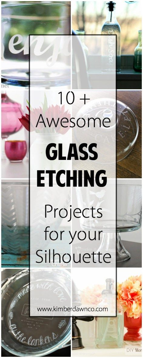 10 + Awesome Glass Etching Projects | kimberdawnco.com Etching Glassware Diy, Etching Projects, Glass Etching Diy, Etching Diy, Glass Etching Projects, Glass Etching Designs, Wood Carving Tools Knives, Dremel Projects, Glass Engraving