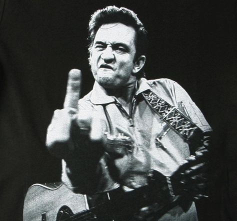 Johnny Cash Middle Finger, Johnny Cash Art, Bob Marley Shirts, Beatles Shirt, Bird People, Music Shirts, Hank Williams Jr, Outlaw Country, History People