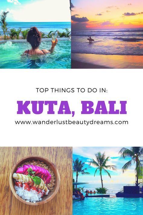 TOP THINGS TO DO IN KUTA, BALI, INDONESIA   BALI, travel guide, kuta, indonesia, things to do Things To Do In Kuta Bali, Things To Do Inside, Bali Restaurant, Bali Food, Bali Honeymoon, Kuta Beach, Bali Travel Guide, Itinerary Template, Top Travel Destinations