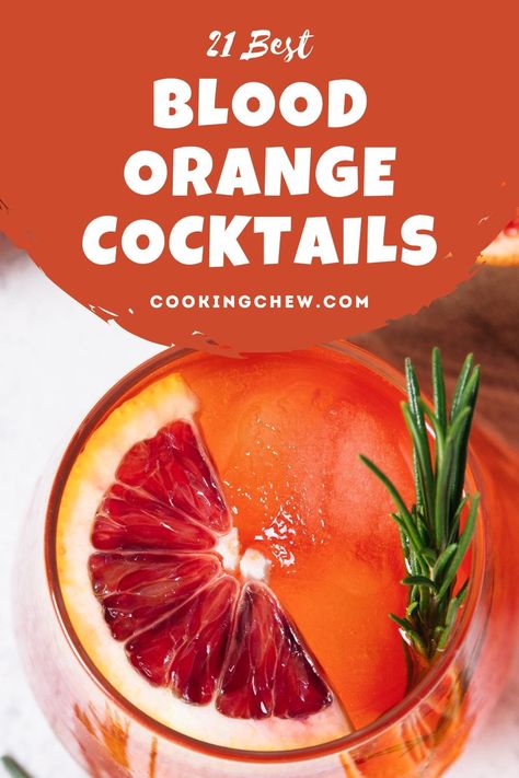 It’s blood orange season and we've rounded up a list of blood orange cocktails that not only put the fruit to good use but also create something impressive! Blood Orange Vodka Cocktails, Bloodorange Cocktail, Orange Alcoholic Drinks, Blood Orange Martini, Blood Orange Vodka, Blood Orange Recipes, Orange Juice Cocktails, Blood Orange Cocktail, Unique Cocktail Recipes