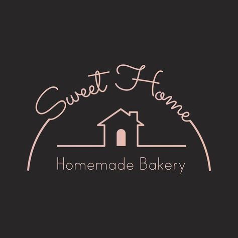 Bakery Logo Inspiration, Bread Logo, Pastry Logo, Vine Drawing, Sweet Logo, Baking Logo, Sweet Corner, Logo Home, Kitchen Logo