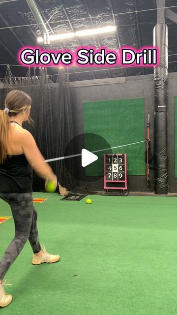 Danielle Rubin 🥎 Coach D on Instagram: "The glove arm is extremely important & not talked about enough! Adding a resistance band helps keep your arm under control and activate the peck muscle 🥎 I typically use a lighter band and have my girls pull it down to work on their timing, but this week we went with a heavier band which made it a little harder for them but they got a good workout 🤪 Resistance bands are linked on my Amazon store under equipment on dr3fastpitch.com 🥎 @bp_zones Code: DR3 🫶🏽 #DeepBreath #NextPitch #LevelUp #Fastpitch #Softball #Pitching" Softball Pitching, Softball Drills, Resistance Band, Band Workout, Exercise For Kids, Level Up, Softball, Fun Workouts, Gloves