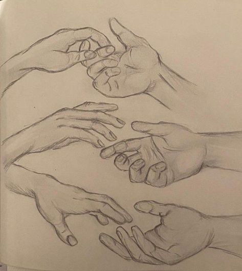 Two Hands Drawing Reference, Hands Touching Sketch, Hand Contour Drawing, How To Draw A Hand Reaching Out, Hand In Pocket Drawing, Resting Head On Hand Reference, Hands Touching Drawing, Two Hands Drawing, Hand Sketch Reference