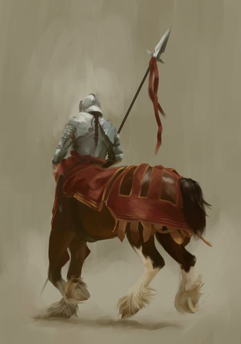 Centaur Knight, Medieval Cavalry, Green Knight, Dnd Ideas, Humanoid Creatures, Magical Creature, Knight Art, Fantasy Races, Dungeons And Dragons Characters