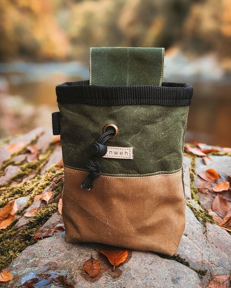 Fernweh UK rock climbing chalk bag Waxed canvas chalk bag Rock climbing, made in Scotland, handmade chalk bag Diy Chalk Bag Rock Climbing, Chalk Bag Diy, Climbing Chalk Bag Pattern, Chalk Bag Pattern, Sewn Bags, Rock Climbing Chalk Bag, Climbing Chalk Bag, Backpack Sewing, Purse Covers