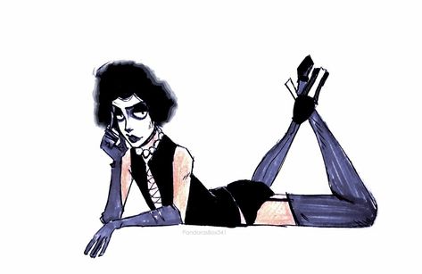 Frank N Furter Fanart, Columbia Rocky Horror, Frank N Furter, Harley Tattoos, Stuck In The Past, Horror Photos, Study Book, Rocky Horror Show, Sally Face Game