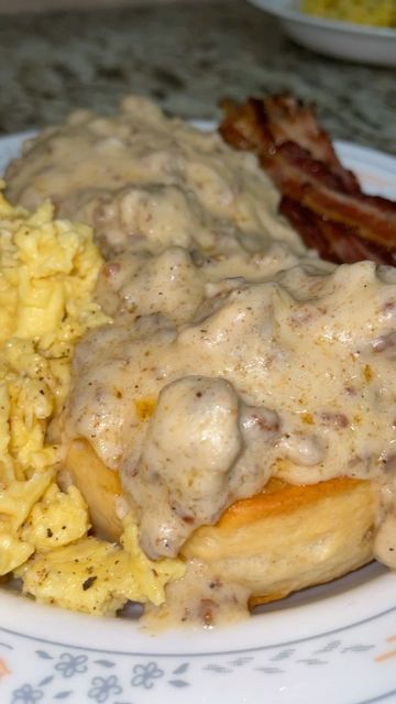 @stuff_alixx_cooks on Instagram: "Biscuits and gravy for the soul 😮‍💨 . . . . . Ingredients . Jimmy dean original sausage 4 T butter 1/4 C flour Milk Black pepper Creole seasoning (to taste) Biscuits . . Tip: add 1 cup of milk to start It will get thicker as you cook it, add more milk to make it runny and Always season at the end to avoid mix from being too salty . . The more creole seasoning you add, the saltier it can get. Add little by little . . . . . . . . . . . #breakfast #breakfas Jimmy Dean Sausage Gravy Recipe, Jimmy Dean Sausage Recipes Breakfast Biscuits And Gravy, Biscuits And Gravy Aesthetics, Jimmy Dean Breakfast Sandwiches, Sausage Biscuits And Gravy, Biscuit And Sausage Gravy Breakfast Pizza, Biscuits & Sausage Gravy Breakfast Pizza, Sausage Gravy And Biscuits, Sausage Biscuits