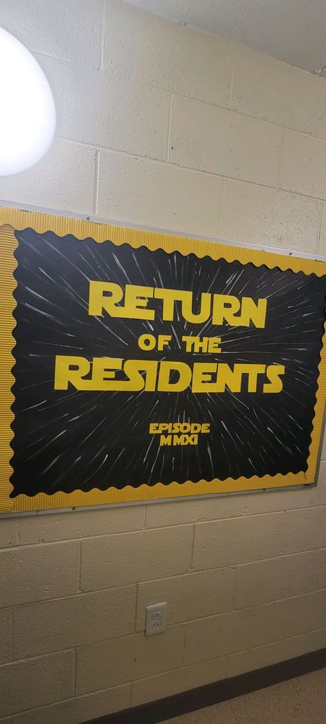 Star Wars, RA, Male Ra Bulletin Boards, Bulletin Boards Ideas For College, Ra Bulletin Board Themes, Nhs Bulletin Board, Drama Club Bulletin Board Ideas, Meme Ra Bulletin Board, Resident Director College Res Life, Welcome College Bulletin Boards, Ra Dorm Room Ideas Resident Assistant