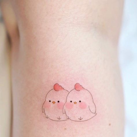 Feeling Judged, Tattoos With Deep Meaning, Obesity Awareness, Chicken Tattoo, Kitten Tattoo, Tattoo Mini, Pink Tattoo, Mini Tattoo, Kawaii Tattoo