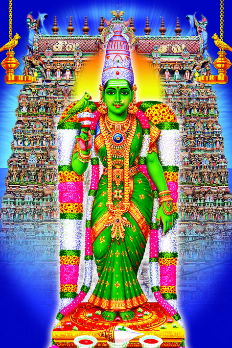 Amman Images Hd, Madhurai Meenakshi Amman Images, Divine Wallpaper, Madurai Meenakshi Amman, Amman Images, Meenakshi Amman, Kali Tattoo, Hindu Cosmos, Devi Maa