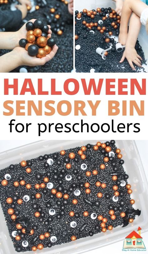 Creepy Crawly Halloween Sensory Bin - Stay At Home Educator Aesthetic Halloween Costumes Couples, Rice Sensory Bin, Aesthetic Wallpaper Halloween, Acrylic Nails Halloween, Halloween Sensory Bin, Sensory Bin For Toddlers, Halloween Toddler Party, Aesthetic Halloween Costumes, Halloween App Icons