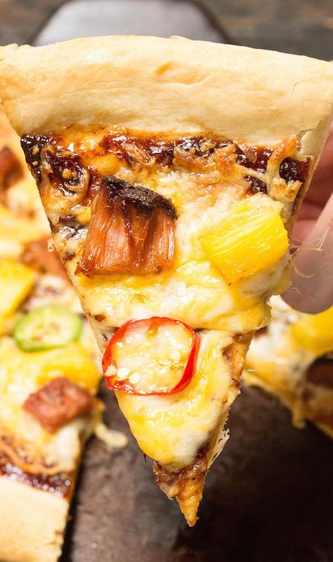 Nyc Pizza Dough Recipe, Pulled Pork Pineapple, Coke Pulled Pork, Pork Bbq Sauce, Pulled Pork Smoked, Smoked Pineapple, Pulled Pork Bbq Sauce, Pineapple Pizza Recipes, Pork Pineapple