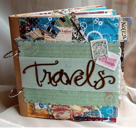 #TravelBook Travel Journal Cover, Album Journal, Travel Album, Travel Diy, Scrapbook Journal, Smash Book, Travel Memories, Travel Scrapbook, Journal Covers