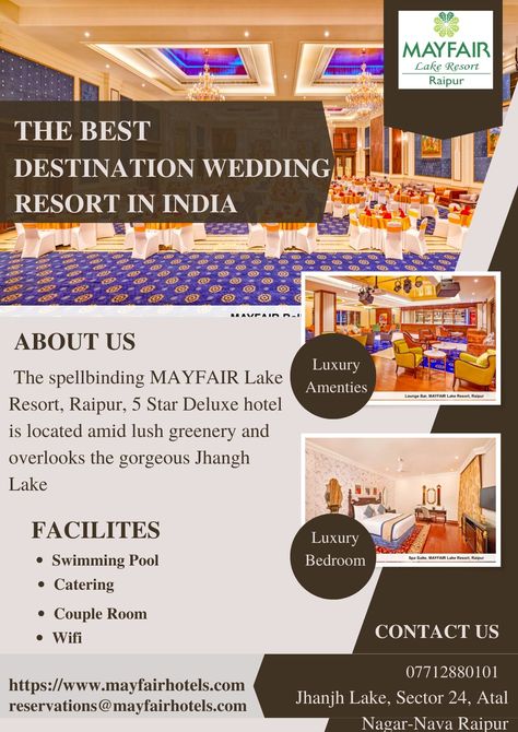 The Best Destination Wedding Resort in India Destination Wedding Indian, Wedding Venue Lake, Pool Bedroom, Wedding Resort, Best Destination Wedding, Luxury Swimming Pools, Lake Resort, Makeup Rooms, Spa Offers