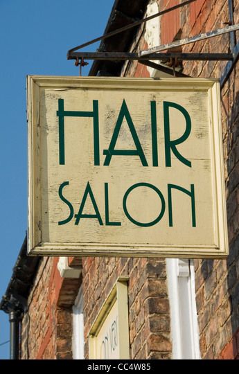 Close up of generic barber barbers hairdressers hair salon shop sign England UK United Kingdom GB Great Britain Stock Photo Hair Salon Sign, Beauty Salon Sign, Neon Open Sign, Dog Grooming Salons, Norwich Norfolk, Salon Signs, Shop Sign Design, Perfect Beauty, Grooming Salon