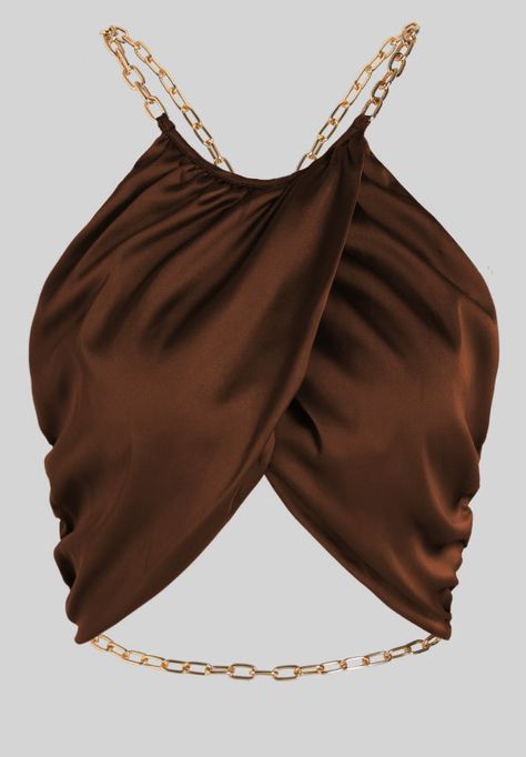 Backless Tank Top, Brown Crop Top, Trendy Clothes For Women, Kawaii Clothes, Chest Pad, Chic Dress, Cute Tops, Happy Hour, Modest Fashion