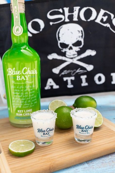 Key Lime Shots, Blue Chair Bay Rum Recipes Key Lime, Blue Chair Key Lime Rum Recipes, Blue Chair Bay Key Lime Rum Recipes, Kenny Chesney Drink, Blue Chair Bay Rum Recipes, Key Lime Pie Shot, Beachy Drinks, Rum Shots