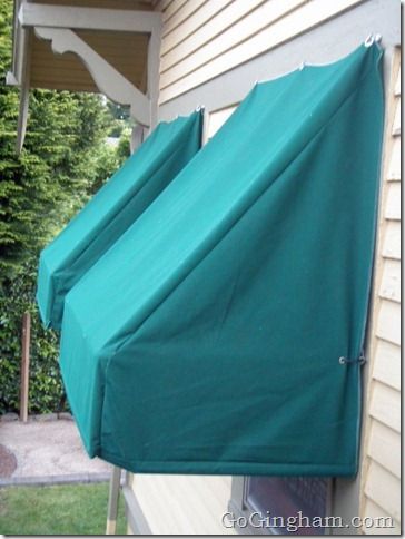 Diy Awning, Eco Friendly Building, Eco Friendly Cleaning Products, Front House, Window Awnings, Retractable Awning, Exterior Makeover, Patio Roof, Diy Window