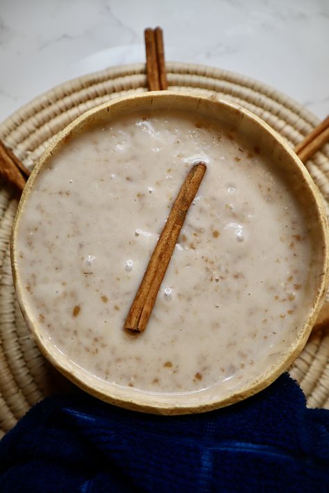 Jamaican Bulgar Wheat Porridge - Ital Eats and Treats Sweet Porridge Recipes, Bulgar Wheat Recipes Breakfast, Bulgar Wheat Recipes, Norwegian Porridge, Flour Porridge, Wheat Bran, Vegan Bulgar Wheat Recipes, Bulgar Wheat Breakfast, Bulgur Wheat Recipes Breakfast