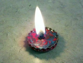 Bottle Cap Crayon Tea Lights : 5 Steps (with Pictures) - Instructables Bottle Cap Candles, Miniature Candles, Crayon Crafts, Aluminum Bottle, Bottle Cap Crafts, Family Ideas, Melting Crayons, Bottle Top, Diy Bottle