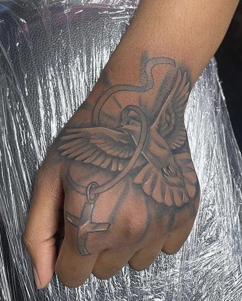 Sleeve And Hand Tattoo For Men, Hood Tattoo For Men Hand, Christian Hand Tattoos For Men, Angel Hand Tattoos For Women, Black Man Hand Tattoo, Gangsta Hand Tattoos, Angel Hand Tattoo Men, Hand Tattoos Black Man, Rip Tattoos For Men Arm