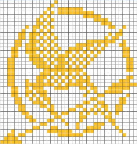 Ravelry: Mockingjay Chart by Ellen Hyde Mockingjay Symbol, Embroidery Kawaii, Kawaii Quotes, Viking Pagan, Colorwork Chart, Graph Patterns, Science Nerd, Chart Pattern, Suzanne Collins