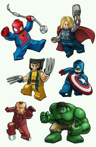 Lego marvel - Visit to grab an amazing super hero shirt now on sale! Avenger Party, Lego Deadpool, Superhero Clipart, Lego Poster, Lego Avengers, Lego Spiderman, Marvel Birthday Party, Marvel Party, Super Hero Shirts