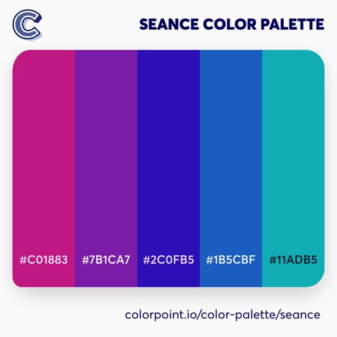 Blue Magenta Color Palette, Red Blue Purple Color Palette, Cyan Color Palette, Indesign Inspiration, Beautiful Color Palettes, Blue Website, Html Color Codes, Cyan Colour, Purple Color Palettes