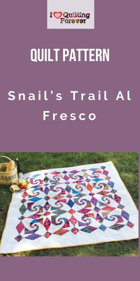 Italian Quilts Patterns, Snail Sewing Pattern Free, Snails Trail Quilting Designs, Snail Trail Quilting Ideas, Snail Quilt Pattern, Snail Trail Quilt Pattern Free, Snails Trail Quilt Pattern, Logcabins Quilt, Snails Trail Quilt