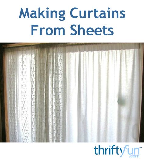 Making Curtains from Sheets Sheets For Curtains Diy, Curtains From Sheets, Using Sheets For Curtains, Flat Sheet Curtains, Twin Sheet Curtains No Sew, Basic Curtain Sewing Pattern, Bed Sheet Curtains, Old Bed Sheets, Affordable Bedding Sets