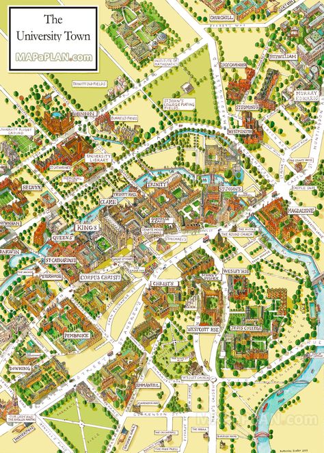 Cambridge University campus departments colleges birds eye 3d aerial interactive medieval view Cambridge top tourist attractions map Cambridge Map, Amsterdam Map, England Map, Campus Map, Cambridge England, Tourist Map, London Map, Map Of New York, Cambridge University