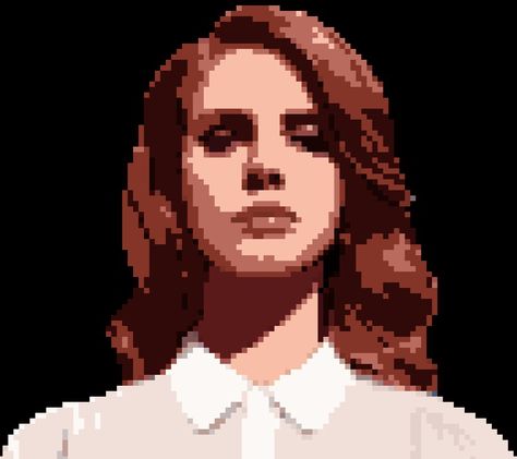 Lana Del Rey Pixel Grid, Lana Del Rey Grid Pattern, Lana Del Rey Cross Stitch, Lana Del Rey Tapestry, Lana Del Rey Alpha Pattern, Pixel Art Crochet, Coquette Crochet, Lana Del Rey Albums, Art Crochet